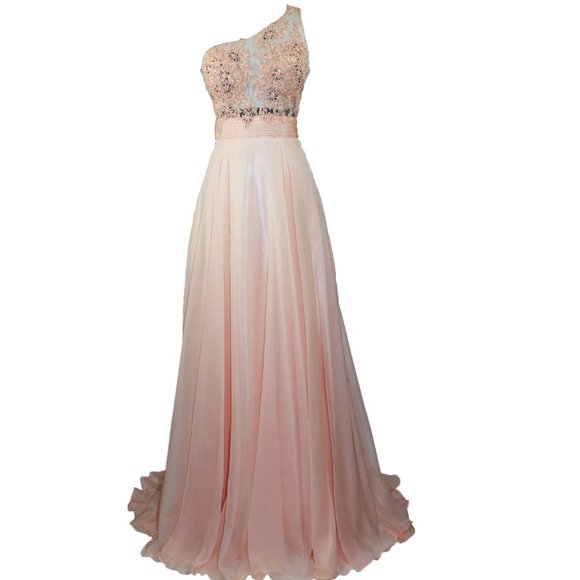 Meier Collection Dresses Womens Formal One Shoulder Embroidery